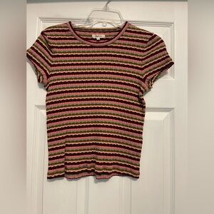 Madewell printed short sleeve shirt, size M